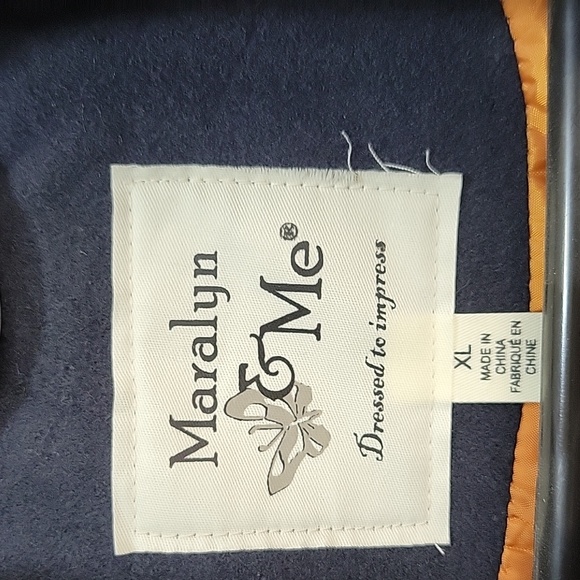 Maralyn & Me Pea Coat Navy Size XL - Picture 3 of 6